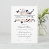 Invitation Fête des mariées de printemps de la marine Peach r (Debout devant)