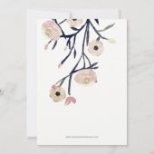 Invitation Fête des mariées de printemps de la marine Peach r (Dos)