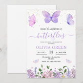 Invitation Fête des mariées de printemps de la vie des papill (Devant / Derrière)