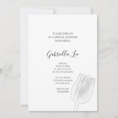 Invitation Fête des mariées de printemps d'esquisse de tulipe (Devant)