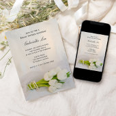 Invitation Fête des mariées de printemps du bouquet blanc Tul