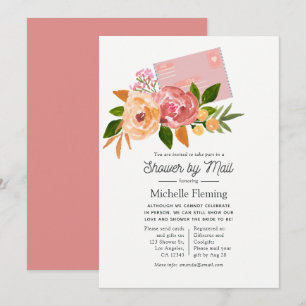 Invitation Fête des mariées de printemps Fleur sauvage aquare