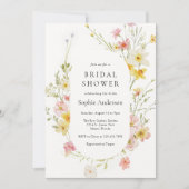 Invitation Fête des mariées de printemps Fleur sauvage modern (Devant)