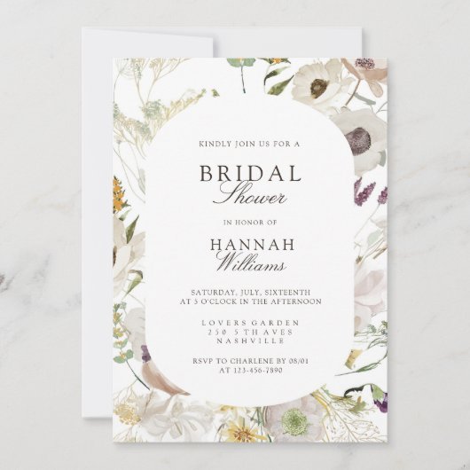 Invitation Fête des mariées de printemps moderne (Devant)