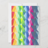 Invitation Fête des mariées de prisme arc-en-ciel géométrique (Dos)
