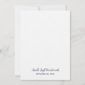 Invitation Fête des mariées de prune d'aquarelle florale d'ar (Dos)