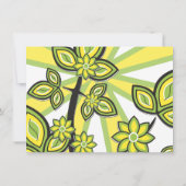 Invitation Fête des mariées de recette fleurie verte gras (Dos)