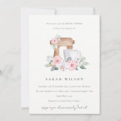 Invitation Fête des mariées de recette florale de mélange d'a (Devant)