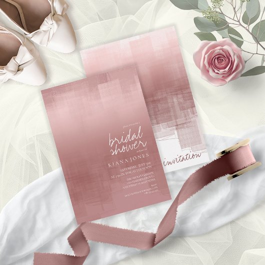 Invitation Fête des mariées de réflexion aquarelle Cinnamon I