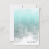 Invitation Fête des mariées de réflexion aquarelle ID Turquoi (Dos)