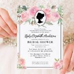 Invitation Fête des mariées de régence florale rose vintage<br><div class="desc">Moderne Vintage Florals Regency Fête des mariées Société</div>