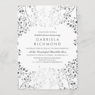 Invitation Fête des mariées de respiration pour bébé blanc et