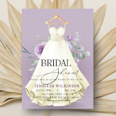 Invitation Fête des mariées de robe de Mariage de lavande
