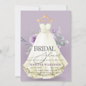 Invitation Fête des mariées de robe de Mariage de lavande (Devant)