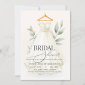 Invitation Fête des mariées de robe de Mariage de verdure (Devant)