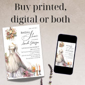 Invitation Fête des mariées de robe de Mariage victorienne