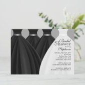 Invitation Fête des mariées de robe de mariée moderne Black B (Debout devant)