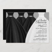 Invitation Fête des mariées de robe de mariée moderne Black B (Devant / Derrière)