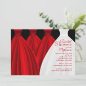 Invitation Fête des mariées de robe de mariée moderne Red Bri (Debout devant)