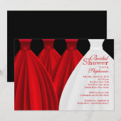 Invitation Fête des mariées de robe de mariée moderne Red Bri (Devant / Derrière)