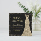 Invitation Fête des mariées de robe de Parties scintillant en (Debout devant)