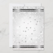 Invitation Fête des mariées de robe Mariage blanc étincelante (Dos)