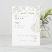 Invitation Fête des mariées de robe Mariage blanche (Debout devant)