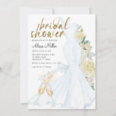 Invitation Fête des mariées de robe Mariage blanche moderne (Devant)