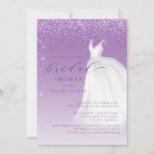 Invitation Fête des mariées de robe Mariage couleur pourpre (Devant)