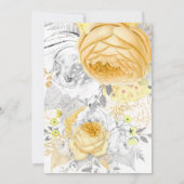 Invitation Fête des mariées de robe Mariage or et argent (Dos)