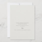 Invitation Fête des mariées de robe Mariage Sage (Dos)