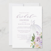 Invitation Fête des mariées de robe Mariage violet (Devant)