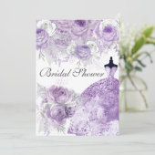 Invitation Fête des mariées de robe Rose de lavande violet (Debout devant)