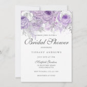 Invitation Fête des mariées de robe Rose de lavande violet (Dos)