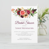 Invitation Fête des mariées de romance florale bohémienne (Debout devant)