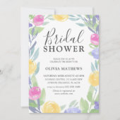 Invitation Fête des mariées de Rose couleur d'aquarelle moder (Devant)