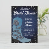 Invitation Fête des mariées de Rose de démarrage Denim Diamon (Debout devant)