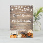 Invitation Fête des mariées de Rose orange rustique Halloween (Debout devant)