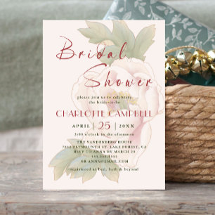 Invitation Fête des mariées de Rose Sweet Elegant Blush Pony 