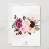 Invitation Fête des mariées de Roses Roses Roses Roses Brouss (Dos)