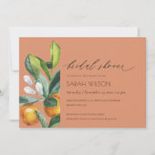 Invitation Fête des mariées de rouille végétale Or (Devant)