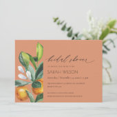 Invitation Fête des mariées de rouille végétale Or (Debout devant)