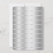 Invitation Fête des mariées de ruban en argent chic (Dos)