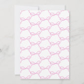 Invitation Fête des mariées de ruban rose (Dos)