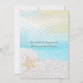 Invitation Fête des mariées De Sable Blanc De Plage Balnéaire (Dos)