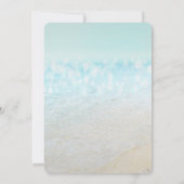 Invitation Fête des mariées de sable de mer Seashells Beach (Dos)