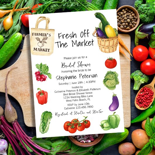 Invitation Fête des mariées de Sac fourre-tout de panier frai