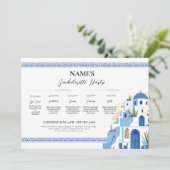 Invitation Fête des mariées de Santorin Itinéraire Grèce grec (Debout devant)