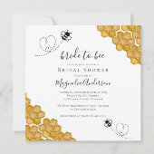 Invitation Fête des mariées de script Bride vers Bee (Devant)