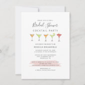 Invitation Fête des mariées de script chic Cocktail Party (Devant)